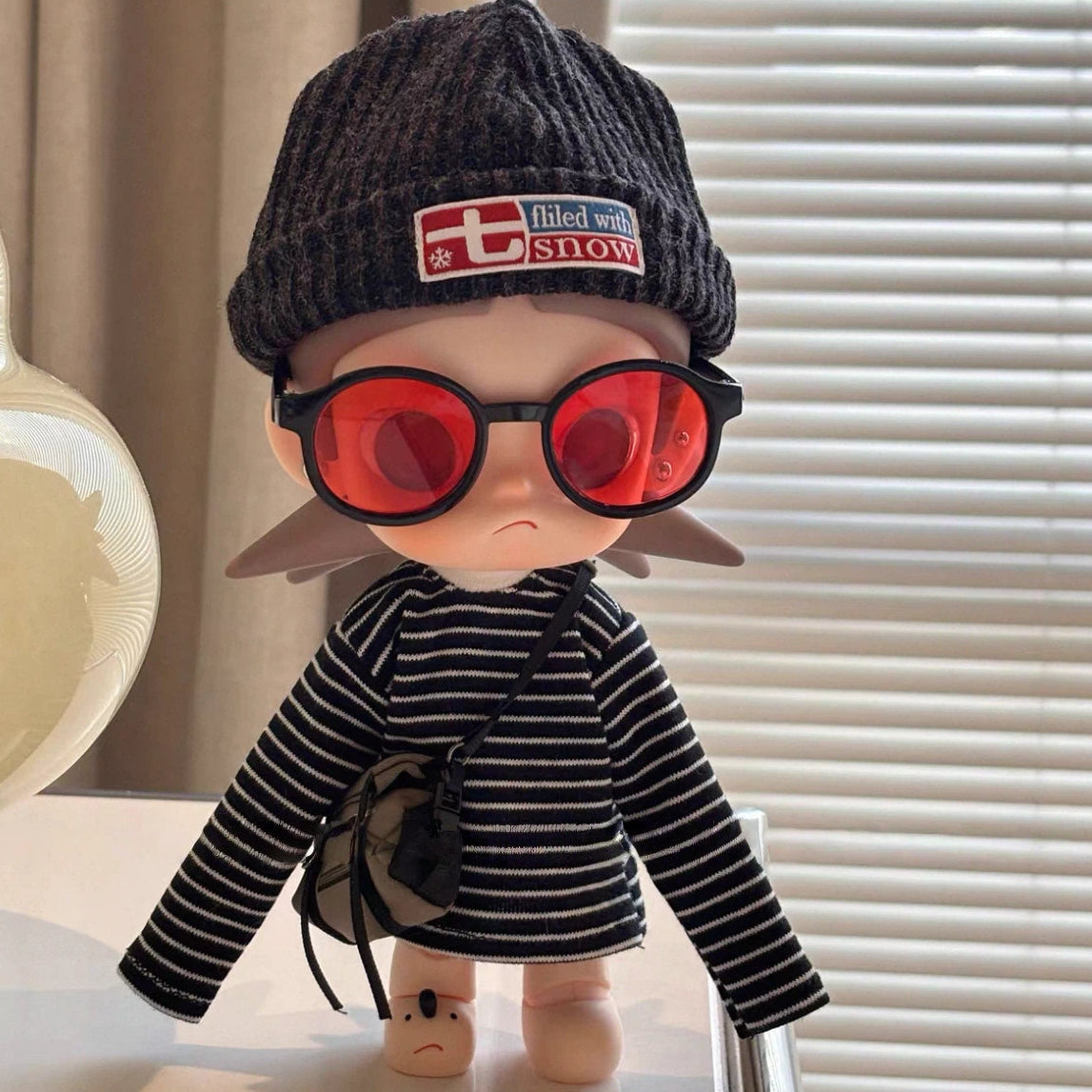 Doll Clothes black and white striped set