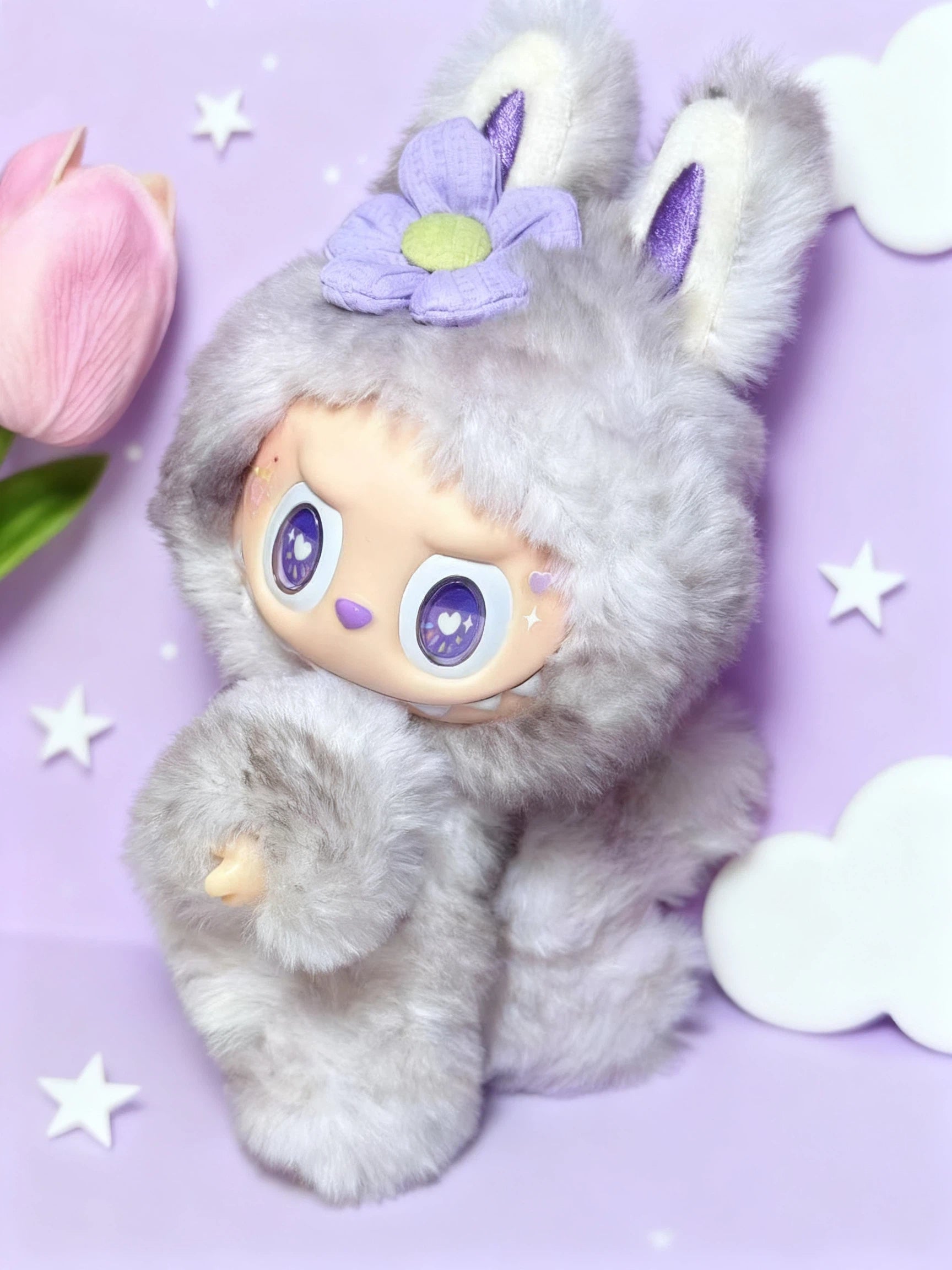 Handmade Doll Little Purple Flower