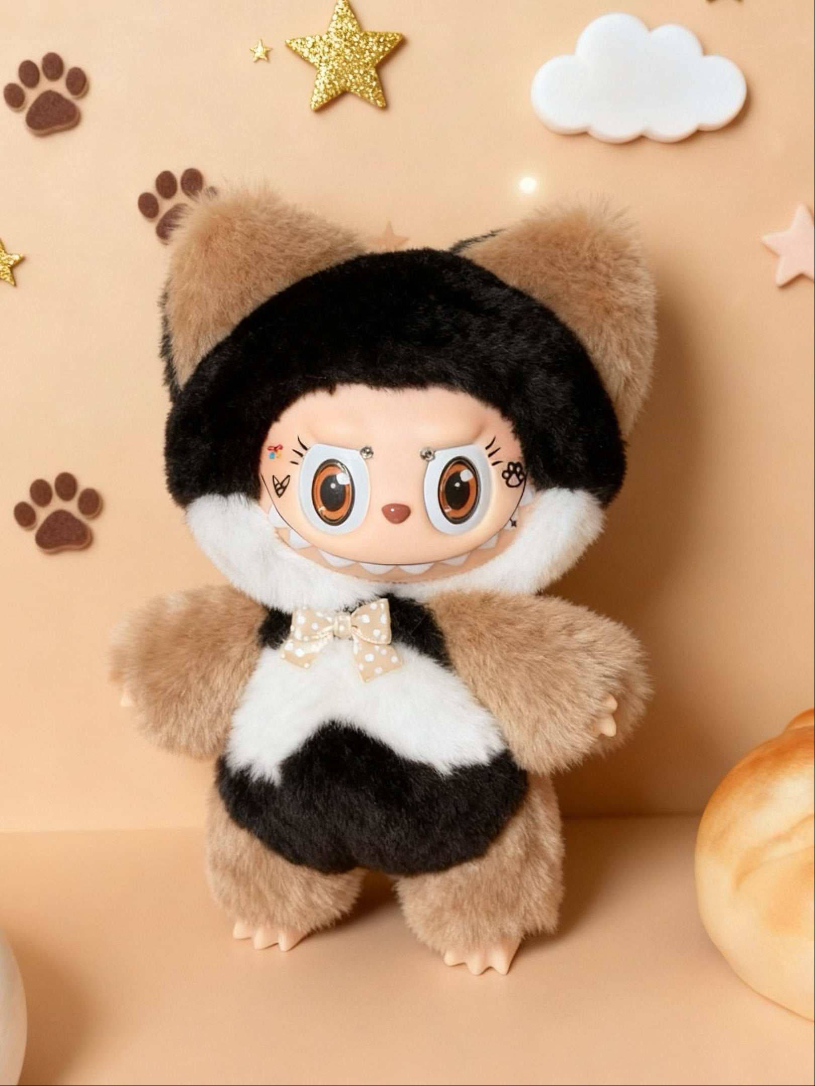 Handmade Doll Calico Dog