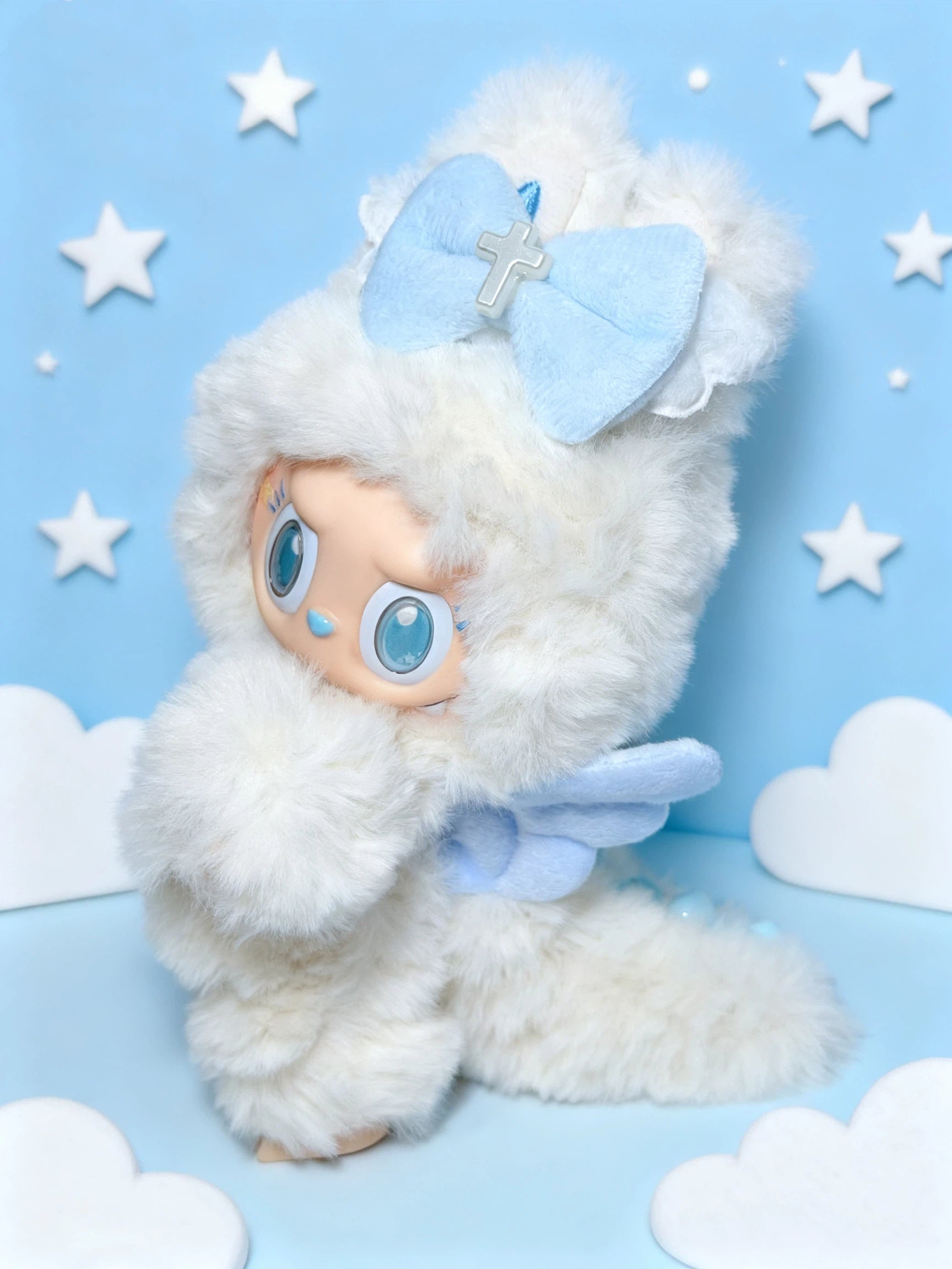 Handmade Doll Blue-white Angle