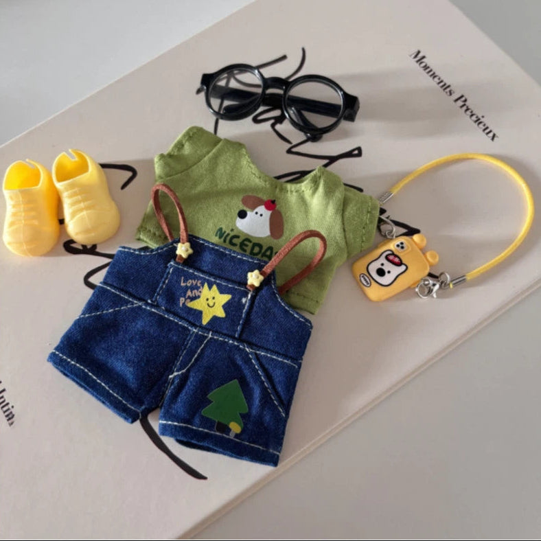 Doll Clothes Apple overalls