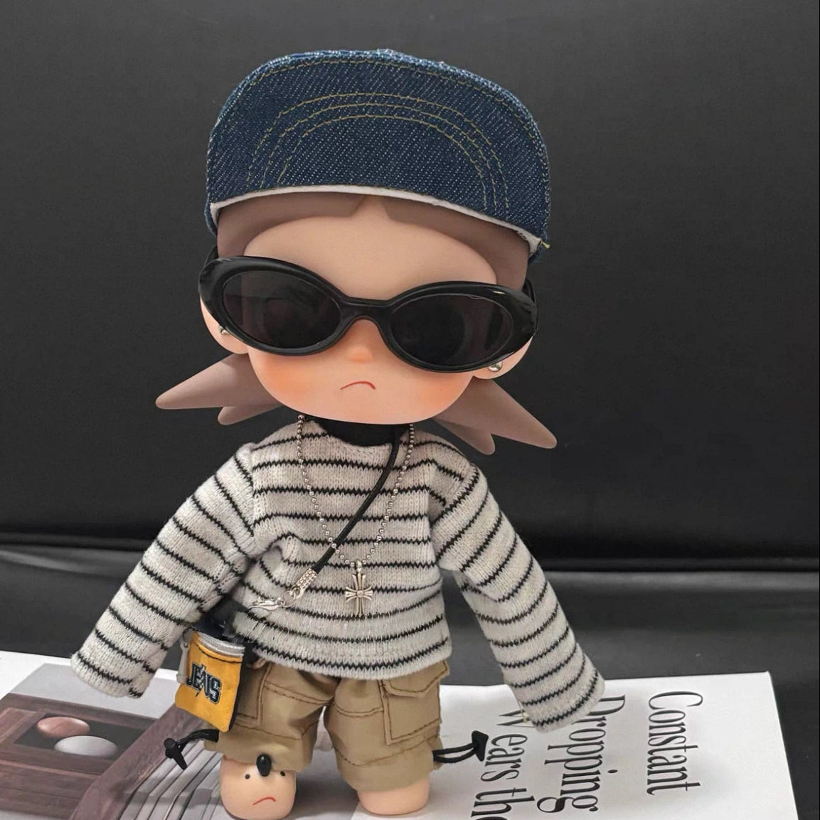 Doll Clothes black and white striped set