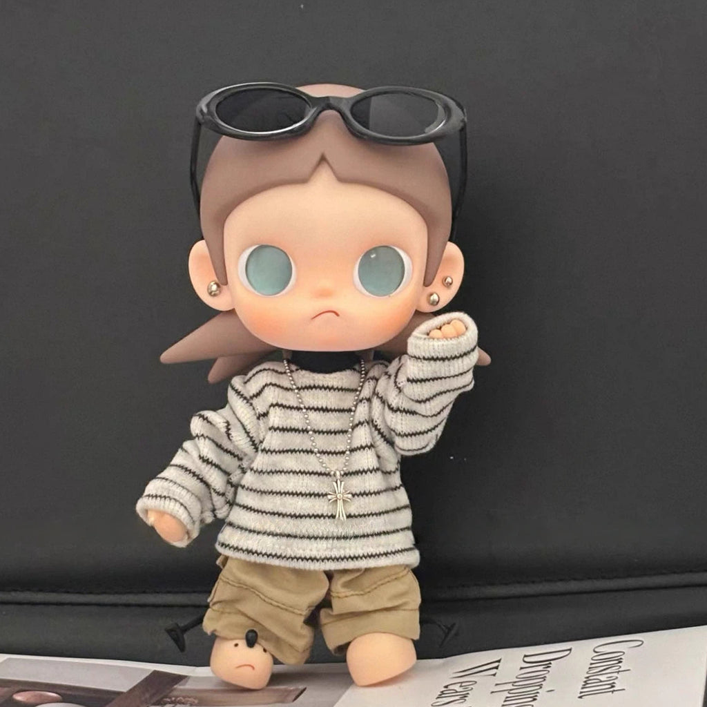 Doll Clothes black and white striped set