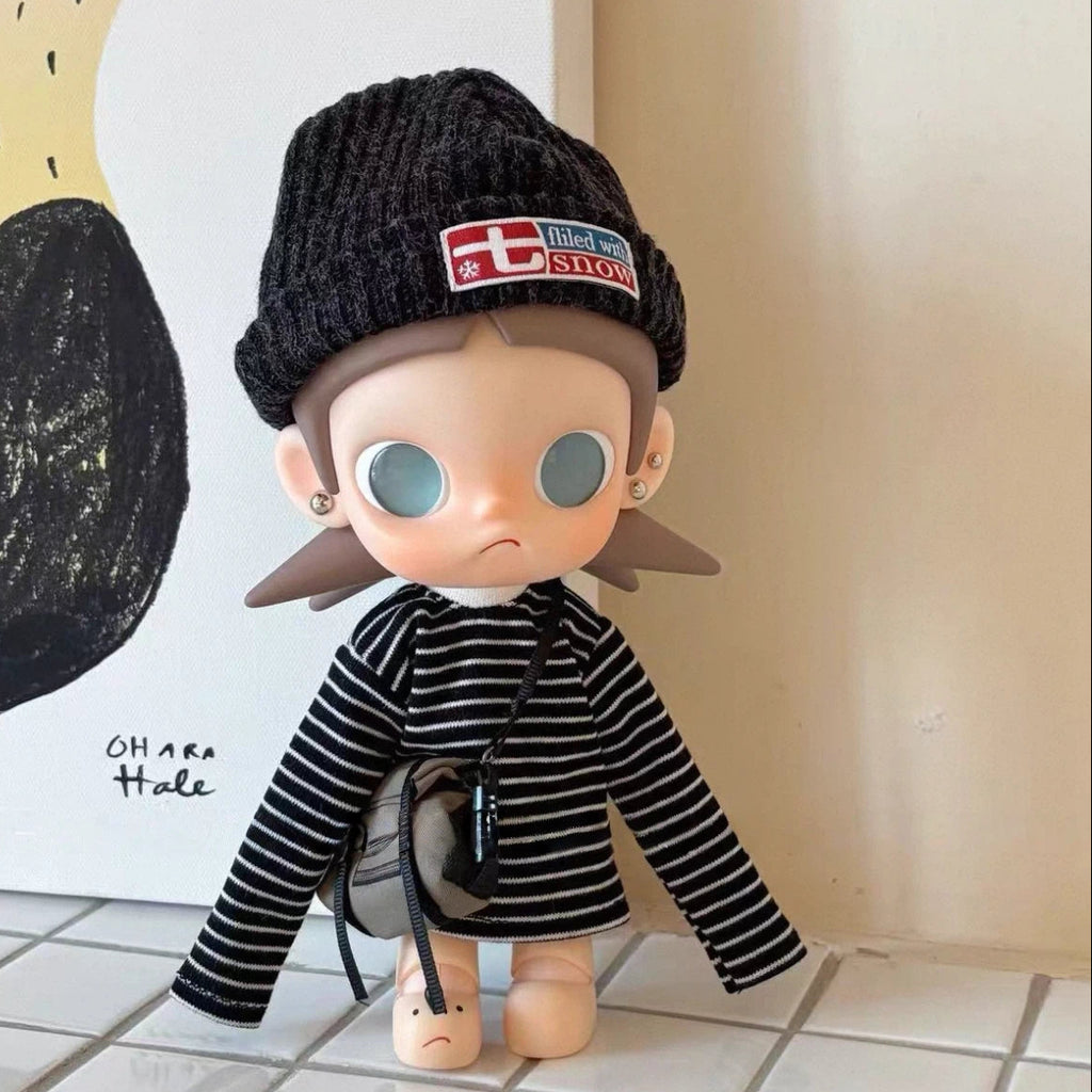 Doll Clothes black and white striped set