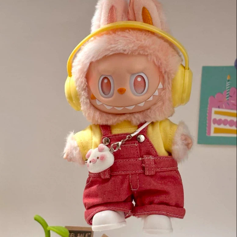 Doll Clothes red overall set