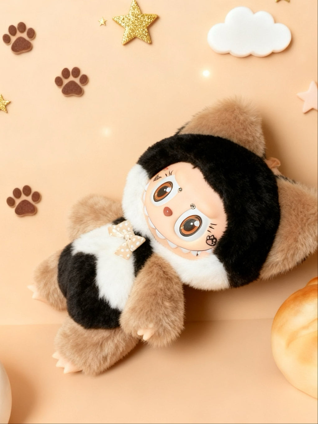 Handmade Doll Calico Dog