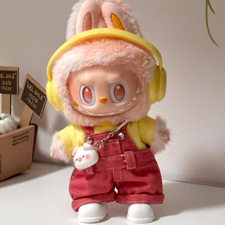 Doll Clothes red overall set