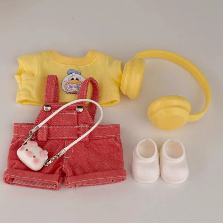 Doll Clothes red overall set