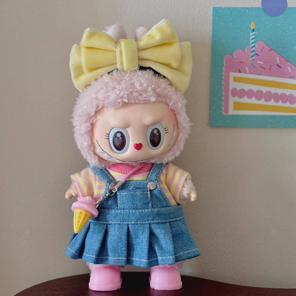 Doll Clothes Yellow pinafore dress