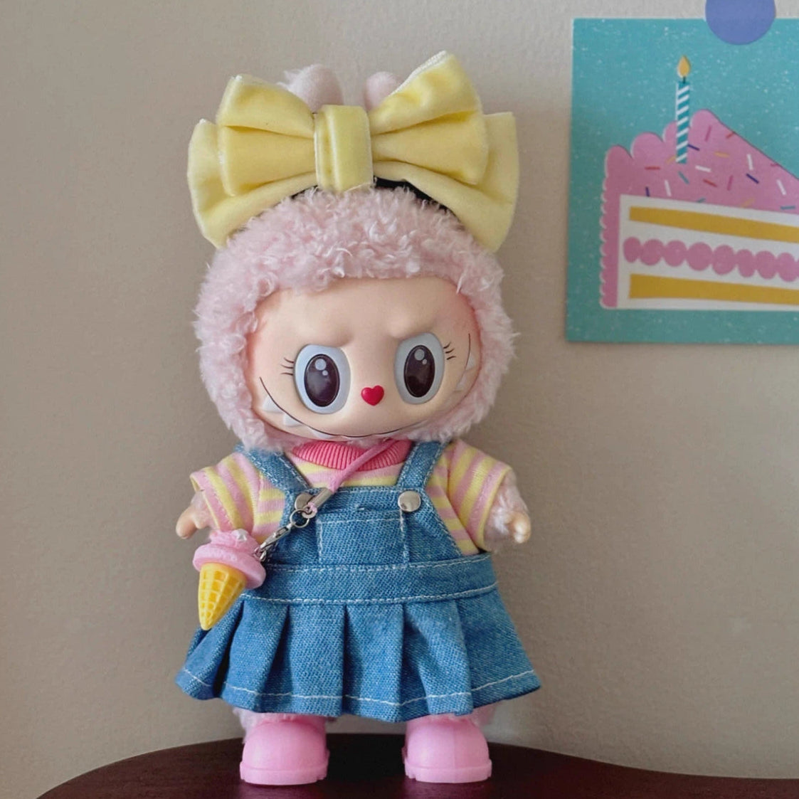 Doll Clothes Yellow pinafore dress